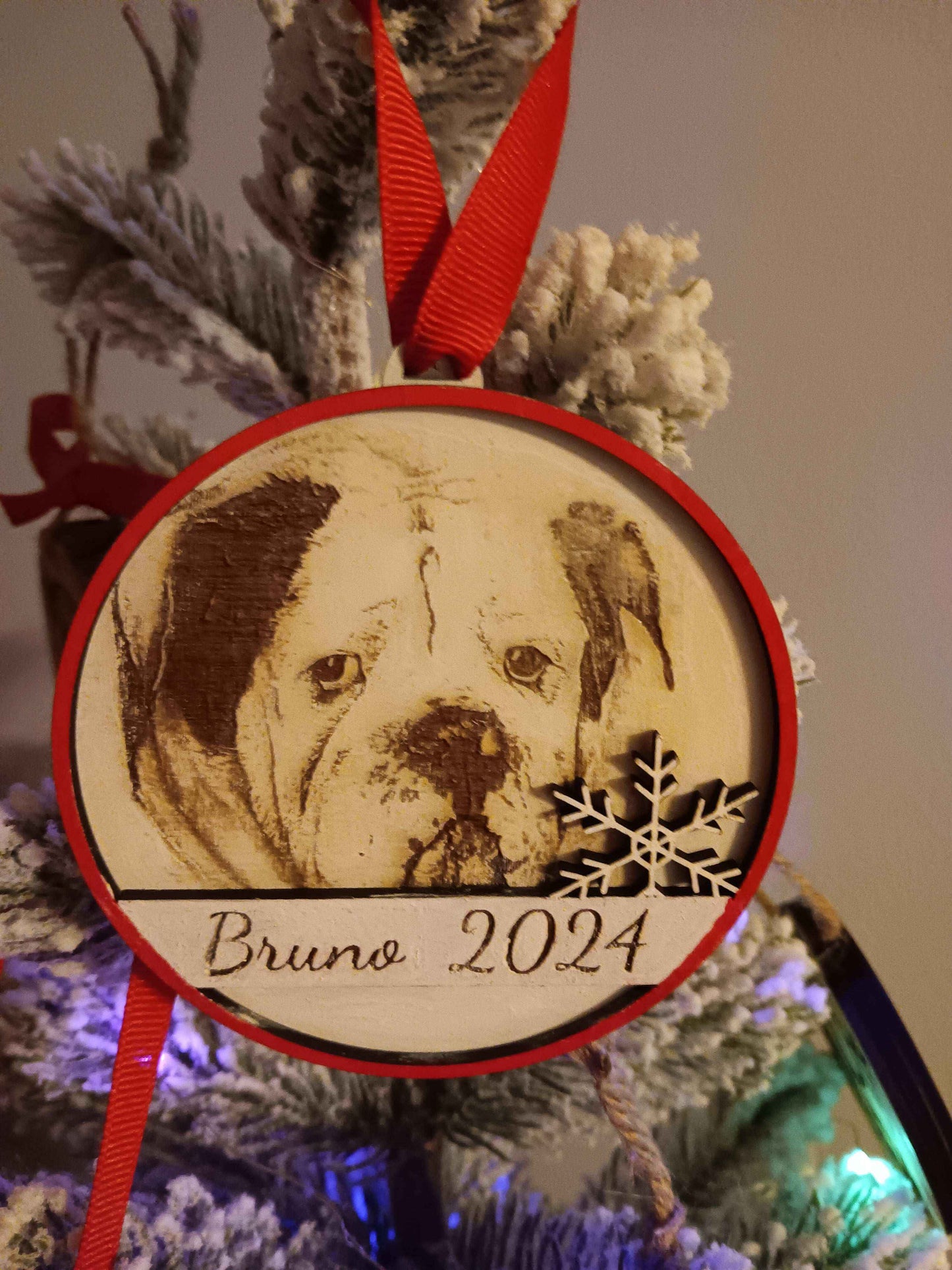 Pet Memorial Ornament 3.5" Upload Your Pet Photo