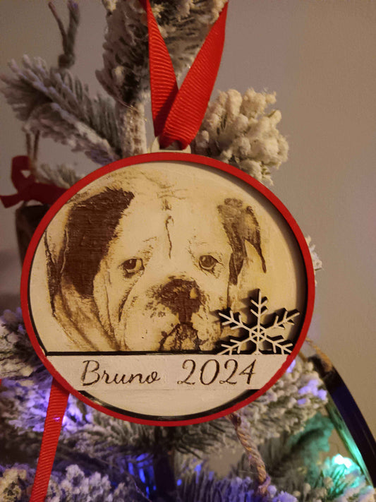 Pet Memorial Ornament 3.5" Upload Your Pet Photo