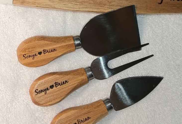 Large Bamboo Charcuterie Tray with Dip Cups, Hidden Drawer, Utensils, Food Name Tags, Chalk Custom Engraved