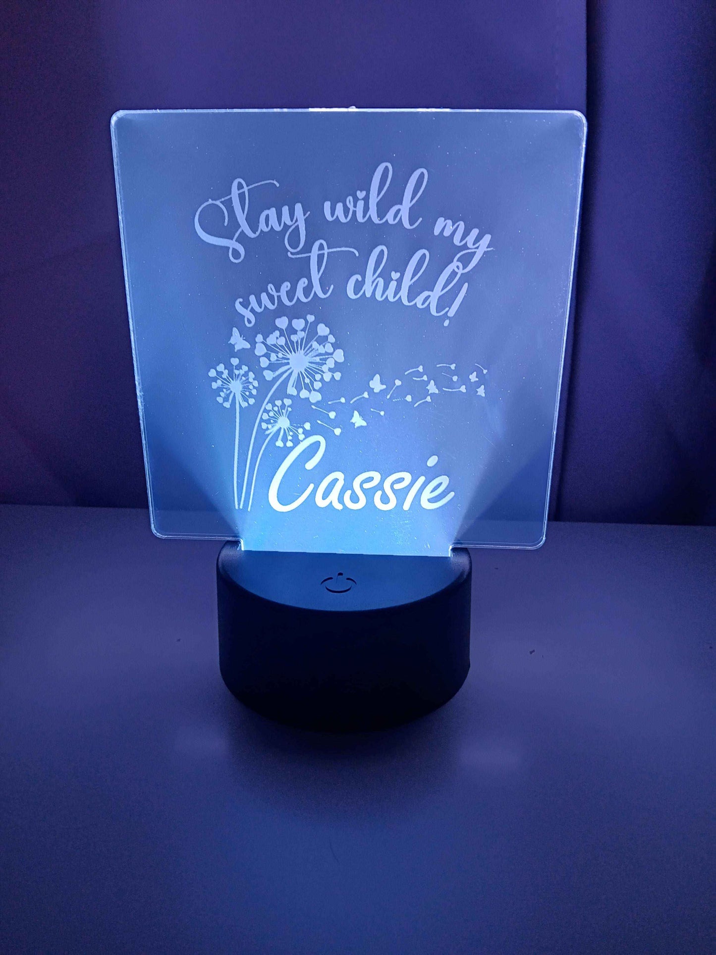 Custom Acrylic LED Light with Remote - Color Changing Design & Base Decoration