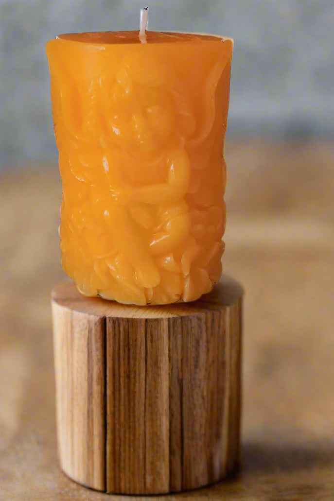 100% Beeswax Pillar Candle 11oz.