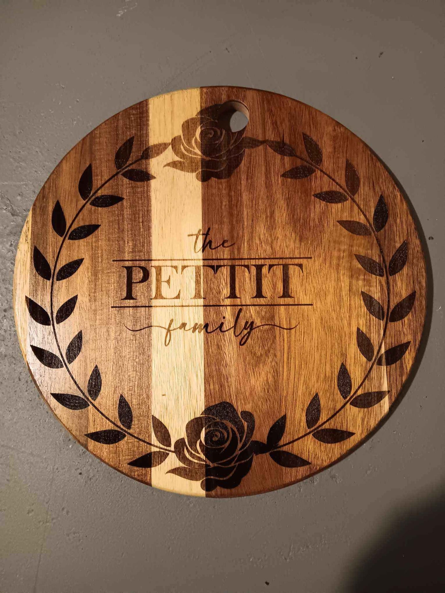 Personalized Lazy Susan - Custom Wooden Serving Tray for Entertaining