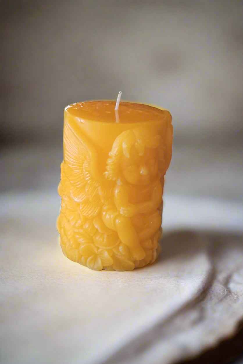 100% Beeswax Pillar Candle 11oz.