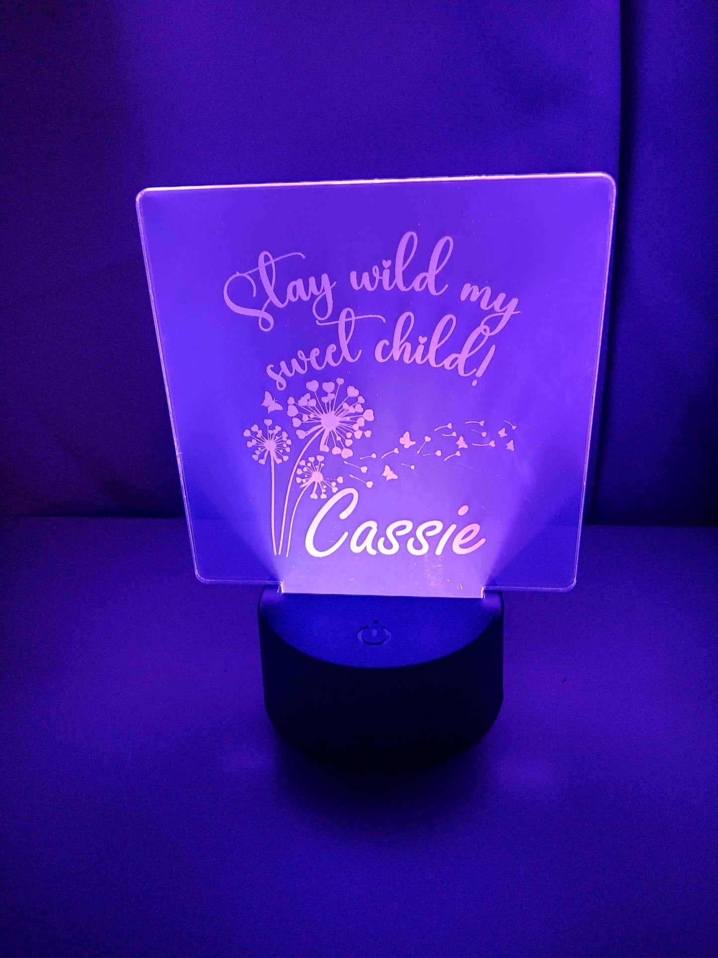 Custom Acrylic LED Light with Remote - Color Changing Design & Base Decoration