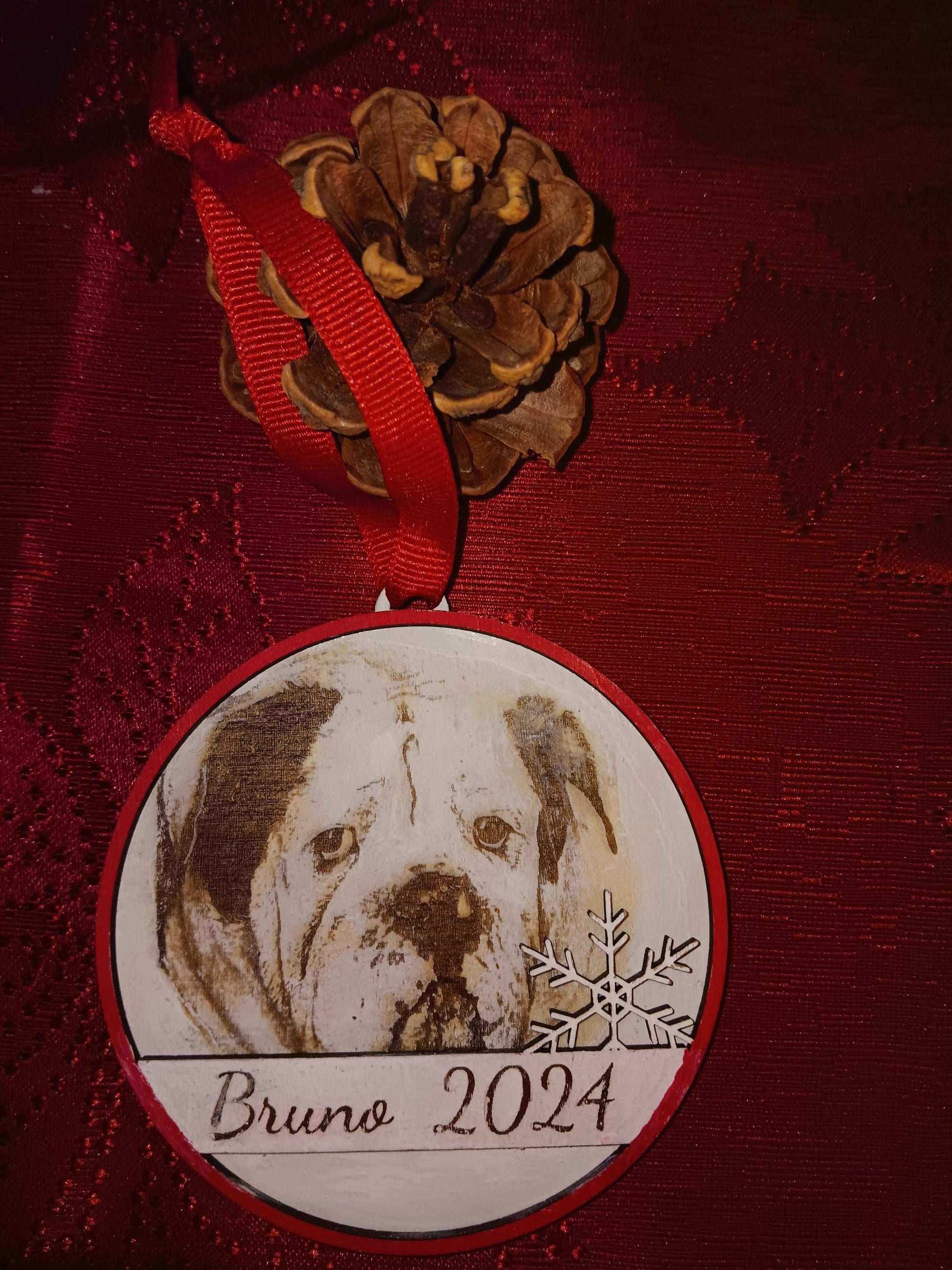 Pet Memorial Ornament 3.5" Upload Your Pet Photo
