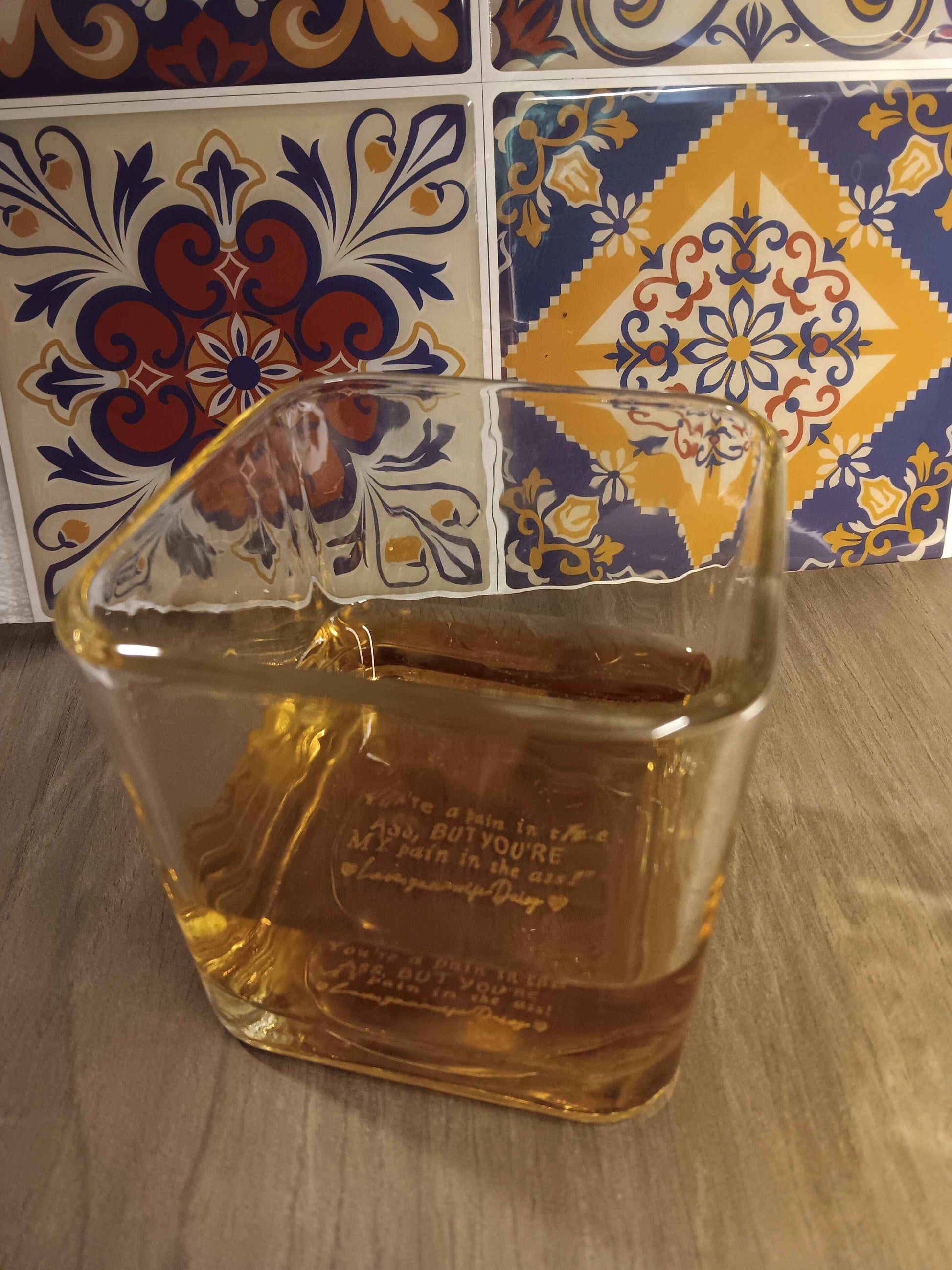 Whiskey On the Rocks Glass - Custom Whiskey Glass with Laser Etching
