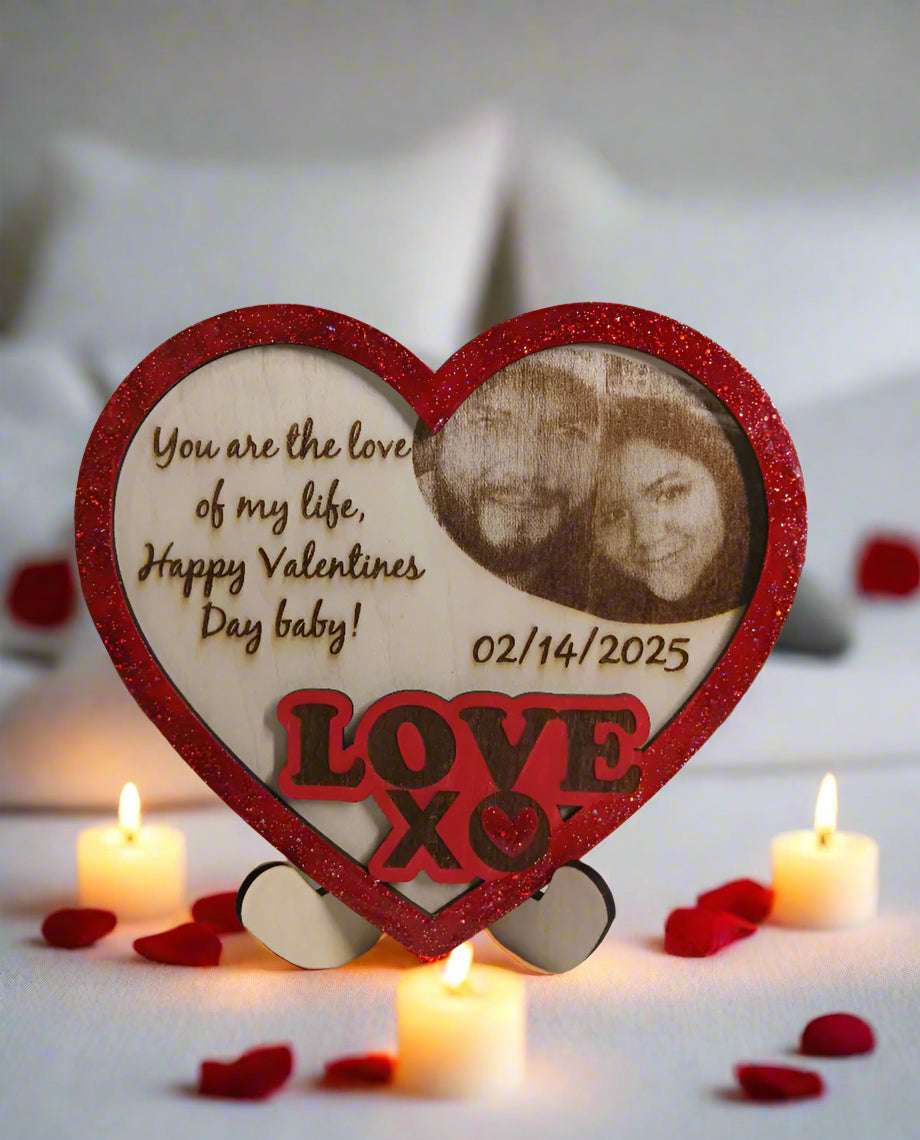Personalized Valentine's Day Portrait with Frame for Unique Gifts