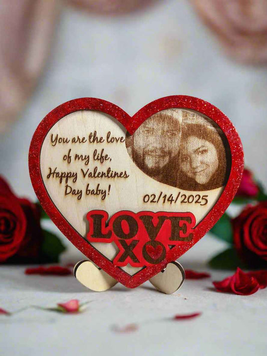 Personalized Valentine's Day Portrait with Frame for Unique Gifts