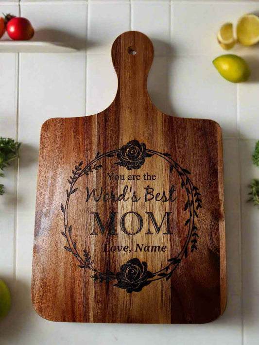 Personalized mother's day cutting board