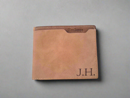 Personalized faux leather wallet