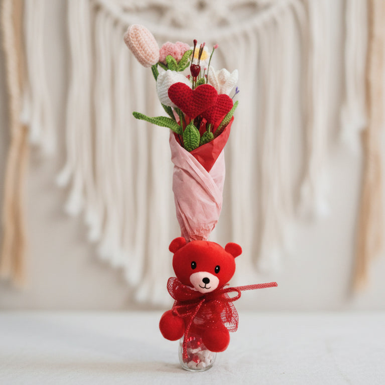 Crochet bouquet arrangement