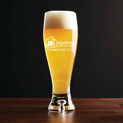 Custom Engraved Beer Glass Weizen Pilsner 18oz - Personalize Your Drinkware