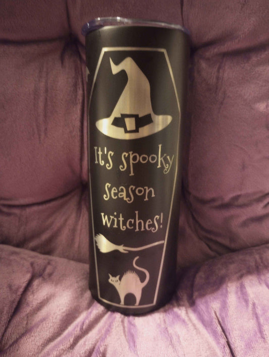 Stainless Steel Powder Coated Spooky Season Tumbler 20oz