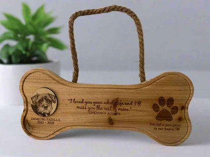 Pet Memorial Plaque - Customizable Hanging Plaque with Your Pet's Photo