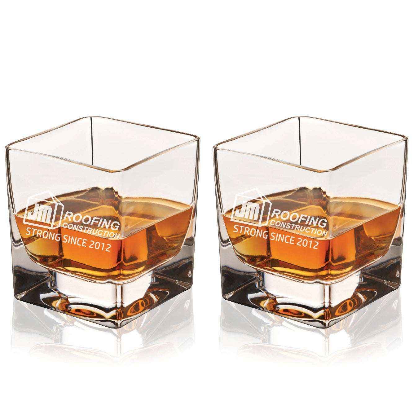 On the Rocks Glasses Set of 4 Custom Engraved Rocks Glasses with Name or Design
