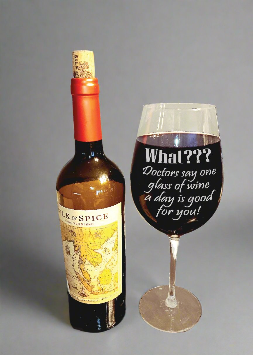 XL Funny wine glass