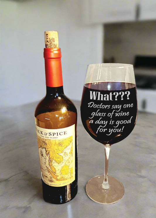 XL Funny wine glass