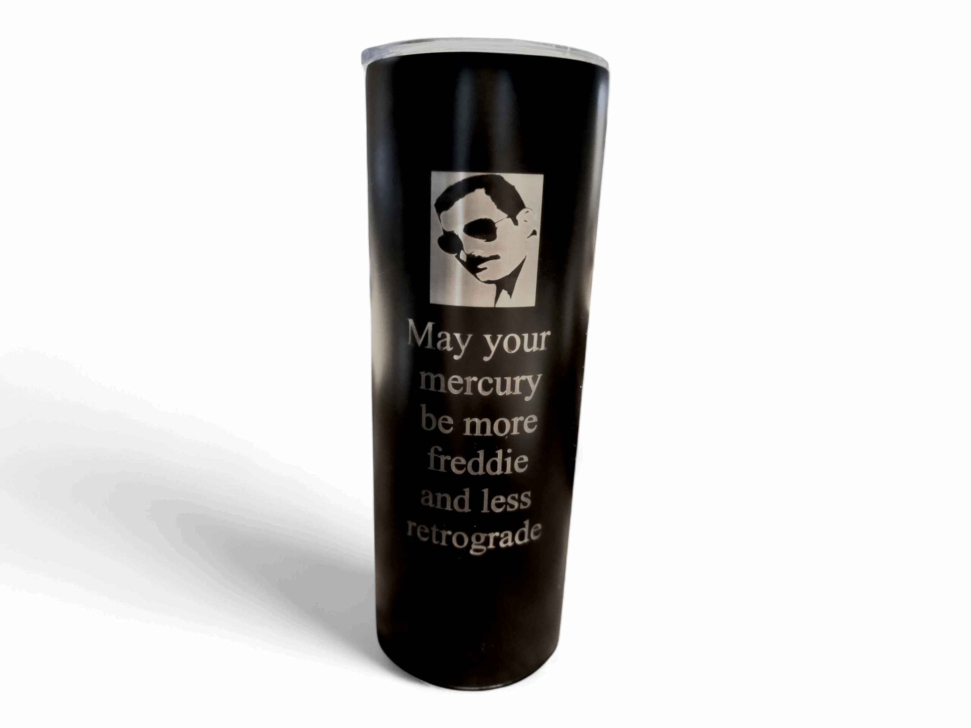 Stainless Steel Powder Coated Freddie Mercury Tumbler 20oz