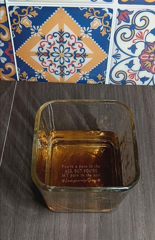 Whiskey On the Rocks Glass - Custom Whiskey Glass with Laser Etching