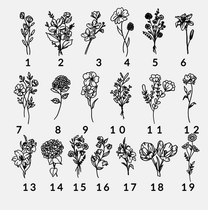 Flower and name tumbler