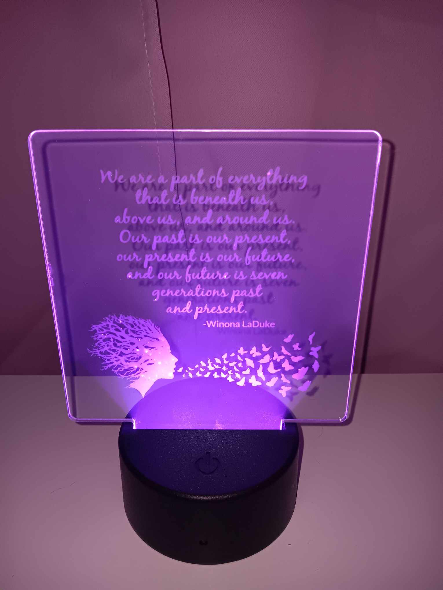 Custom Acrylic LED Light with Remote - Color Changing Design & Base Decoration