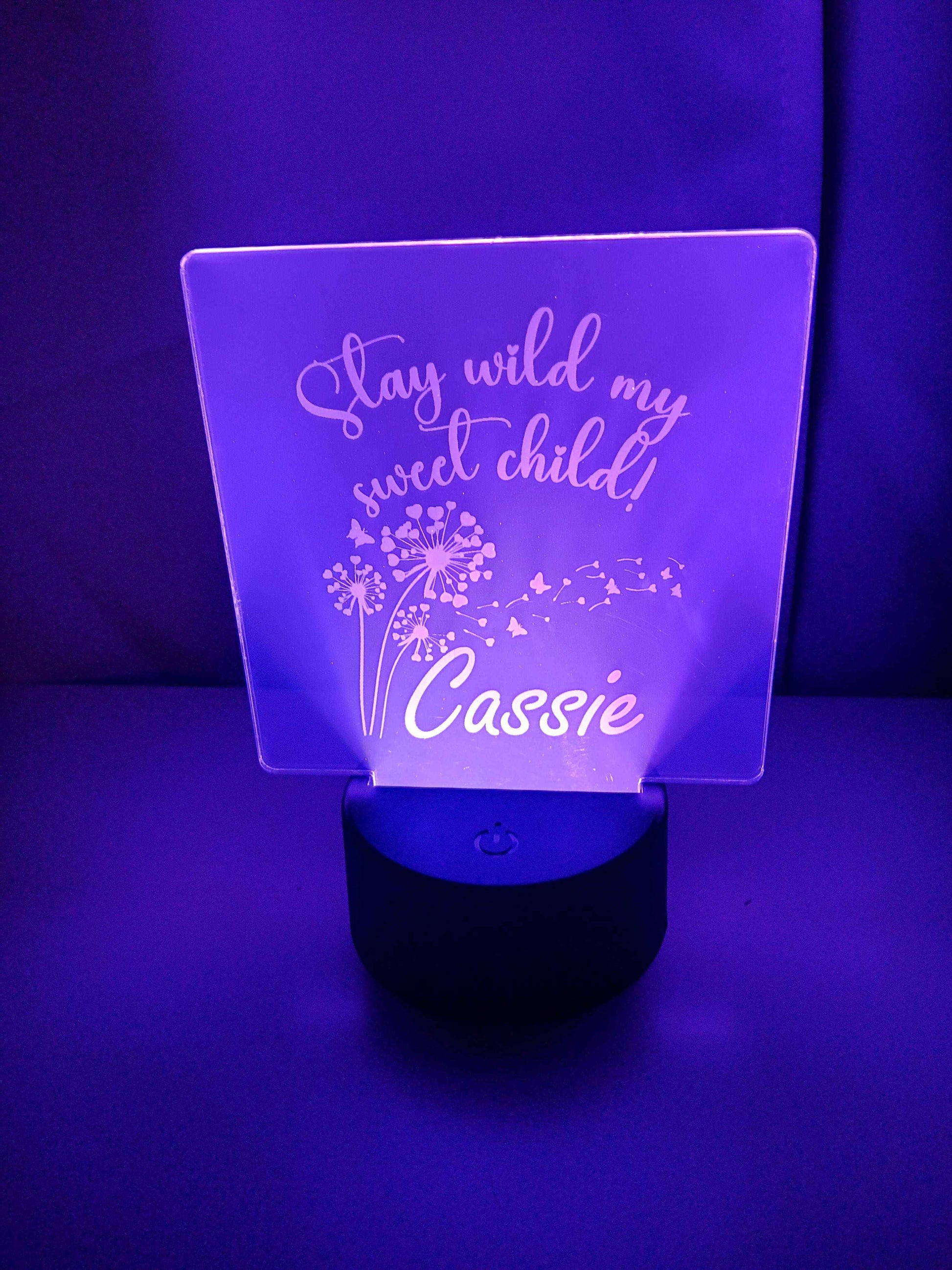 Custom Acrylic LED Light with Remote - Color Changing Design & Base Decoration