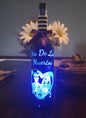 day of the dead engraved wine bottle decoration